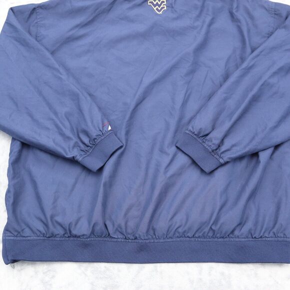 West Virginia Mountaineers Jacket Mens XL Blue Pro Player VNeck Pocket Pullover - Picture 15 of 16